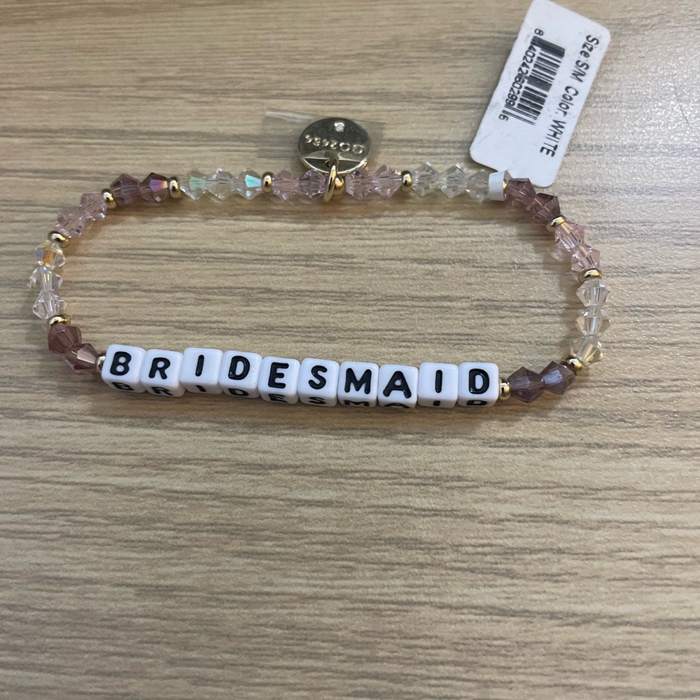 Elegant Bridesmaid Bracelet - Pink and Clear